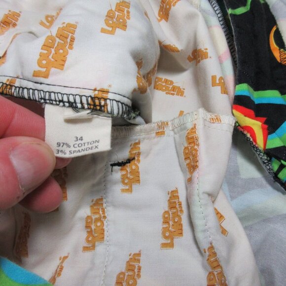 LOUD MOUTH mens colorful Shagadelic Pyschadelic floral golf shorts 34 - Picture 5 of 5